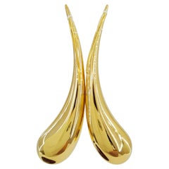 Tiffany & Co. Elsa Peretti Teardrop 18K Yellow Gold Hook Earrings