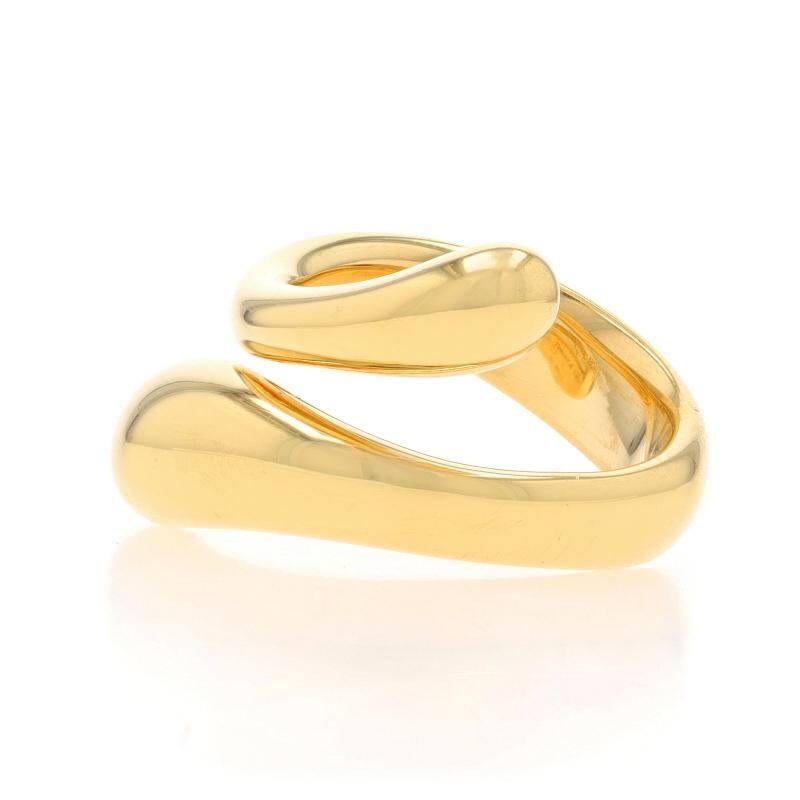 Women's Tiffany & Co. Elsa Peretti Teardrop Bypass Band - Yellow Gold 18k Ring Sz 5 For Sale