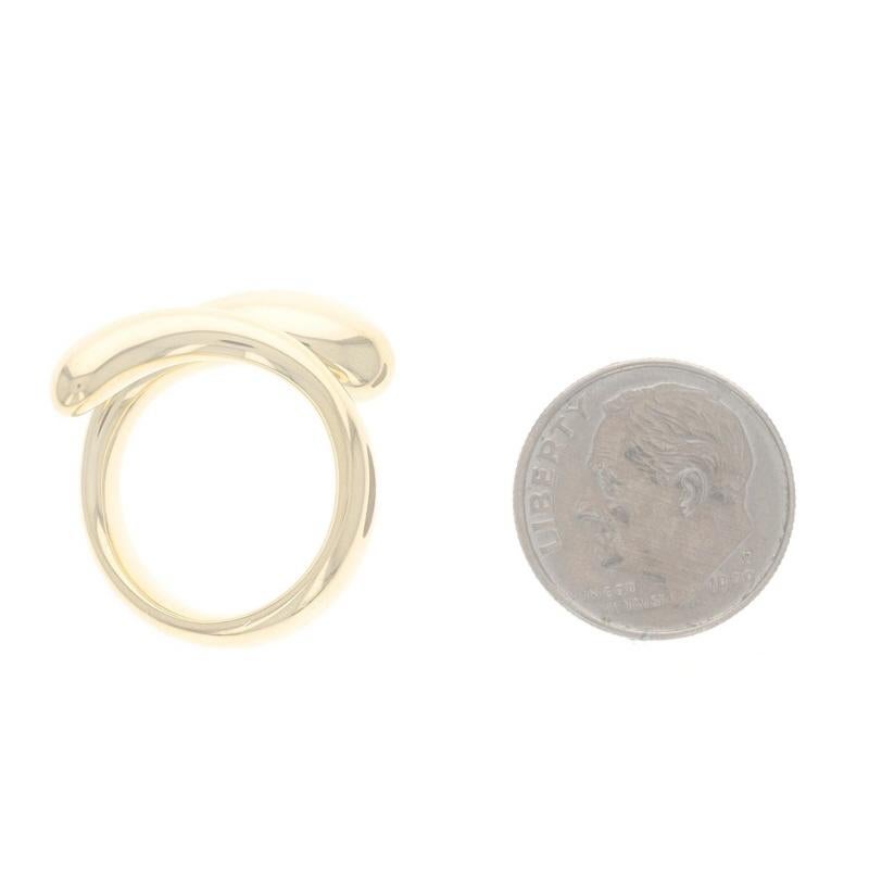 Tiffany & Co. Elsa Peretti Teardrop Bypass Band - Yellow Gold 18k Ring Sz 5 For Sale 2