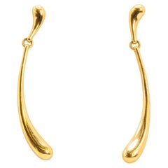 Tiffany & Co. Elsa Peretti Teardrop Dangle Earrings in 18K Yellow Gold