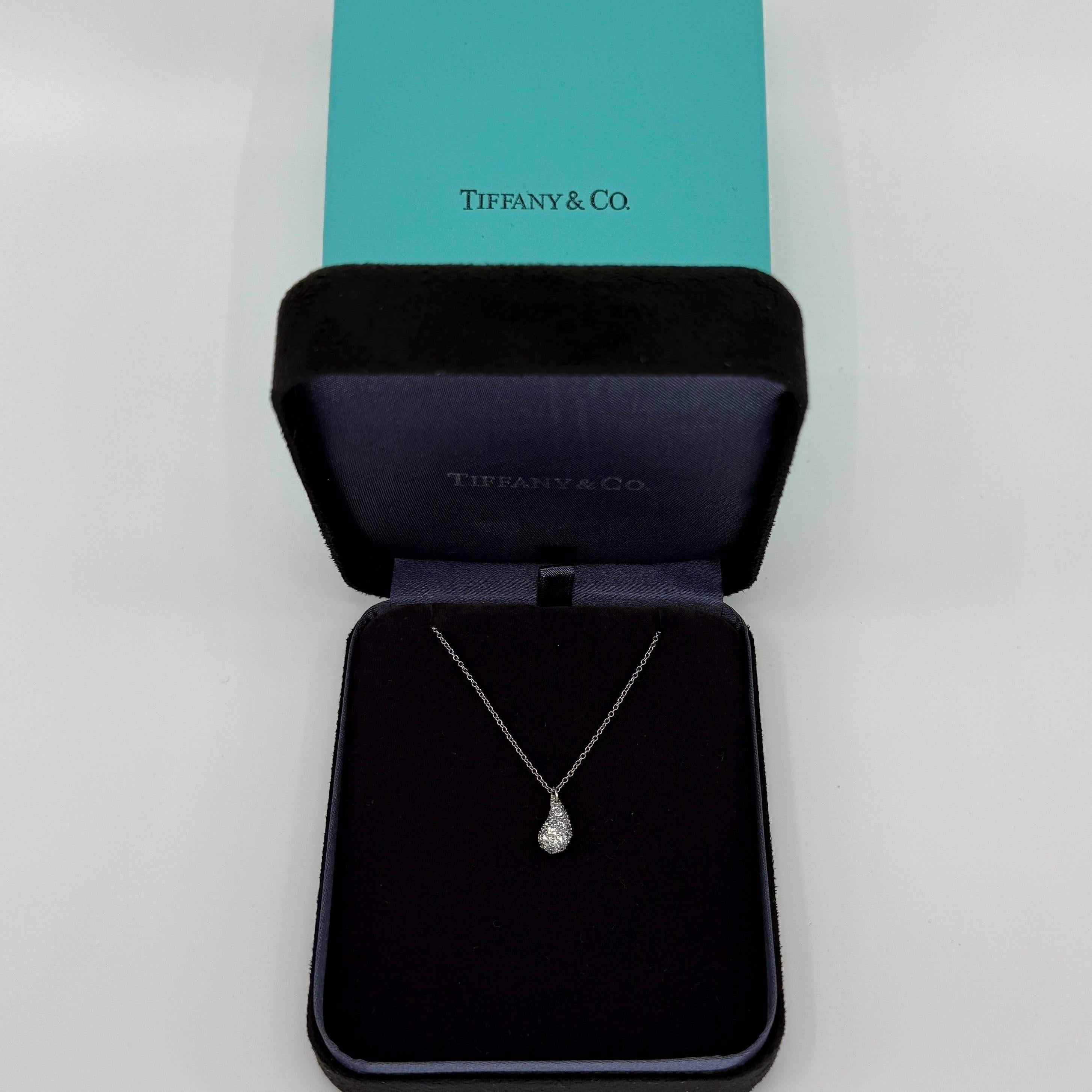 Tiffany & Co. Collana con diamante a goccia in platino 950 di Elsa Peretti in vendita 5