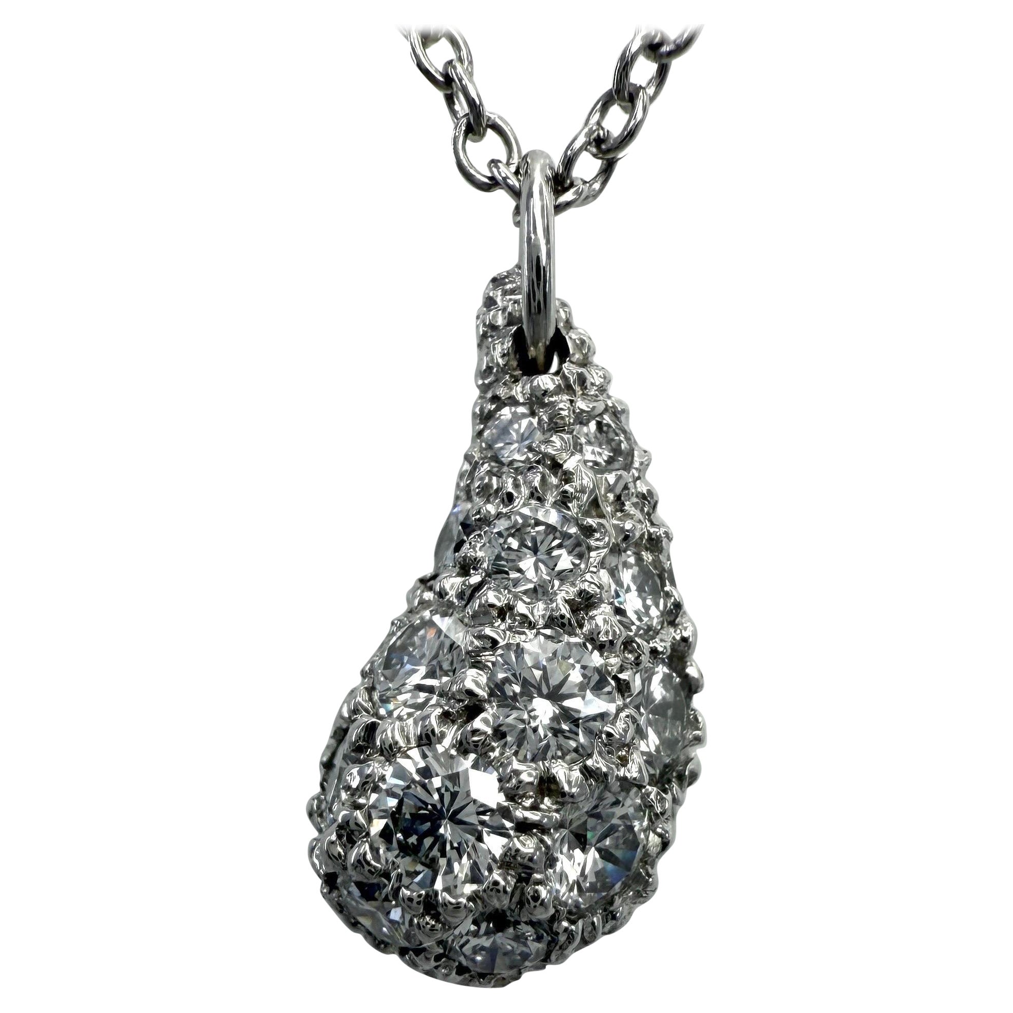 Tiffany & Co. Collana con diamante a goccia in platino 950 di Elsa Peretti