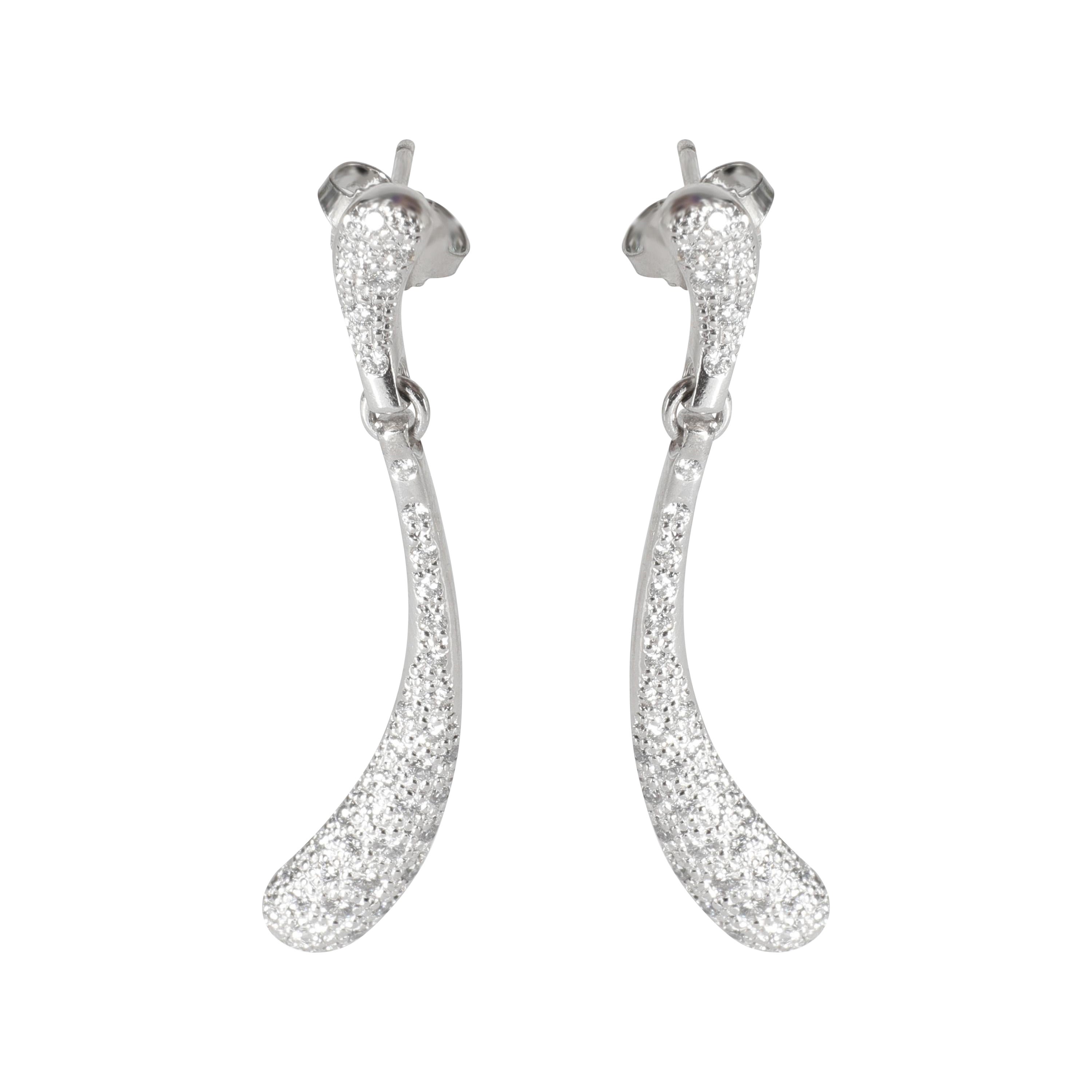Tiffany & Co. Elsa Peretti Boucles d'oreilles goutte de diamant en platine 0.75 CTW