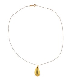 Tiffany & Co. Elsa Peretti Teardrop Gold Pendant Necklace