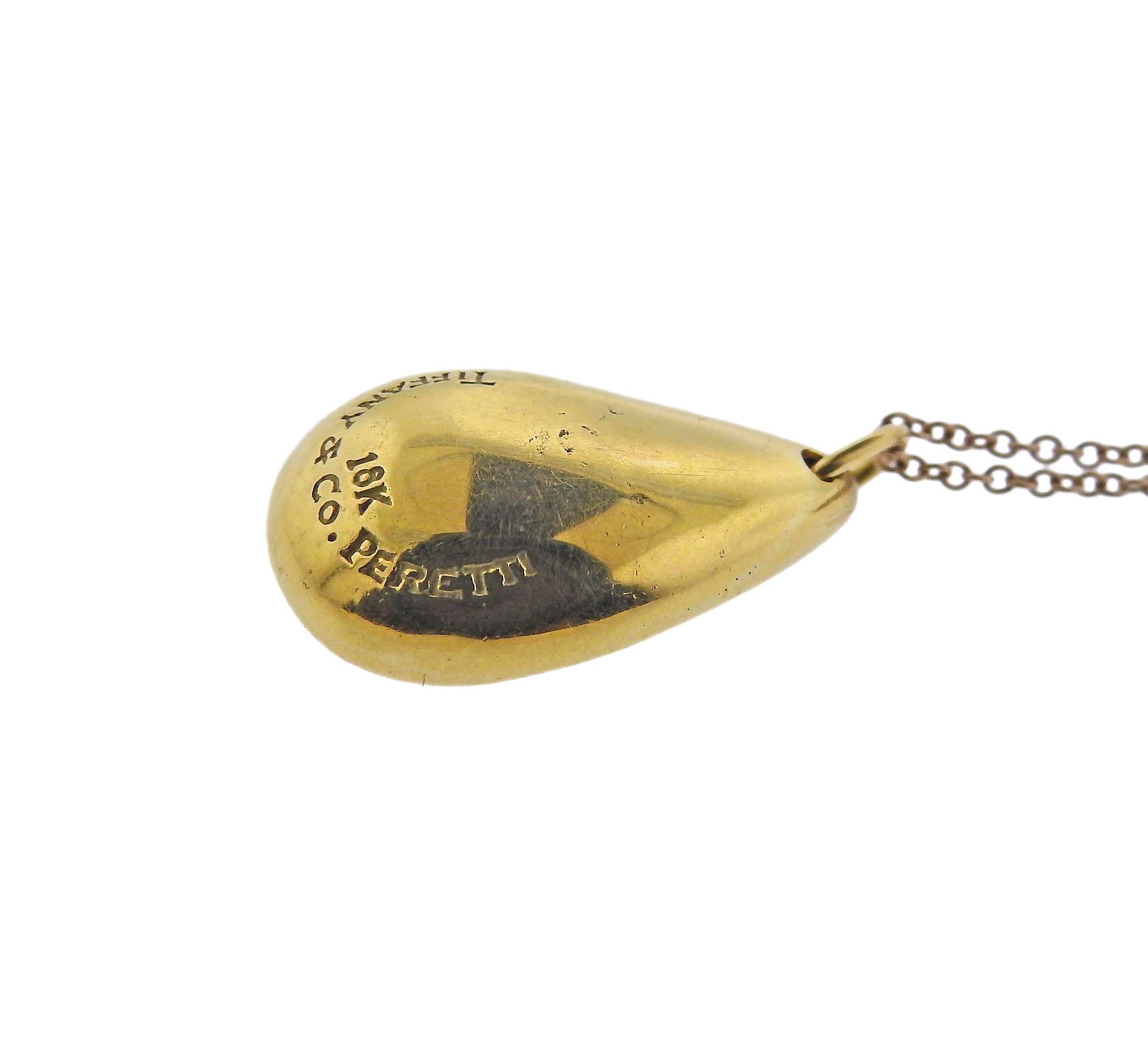 tiffany teardrop necklace gold