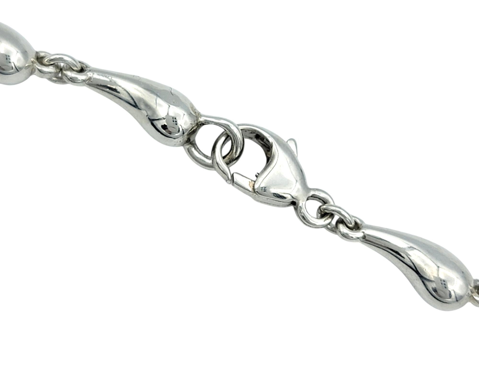 Women's Tiffany & Co. Elsa Peretti Teardrop Link Necklace in Polished Sterling Silver