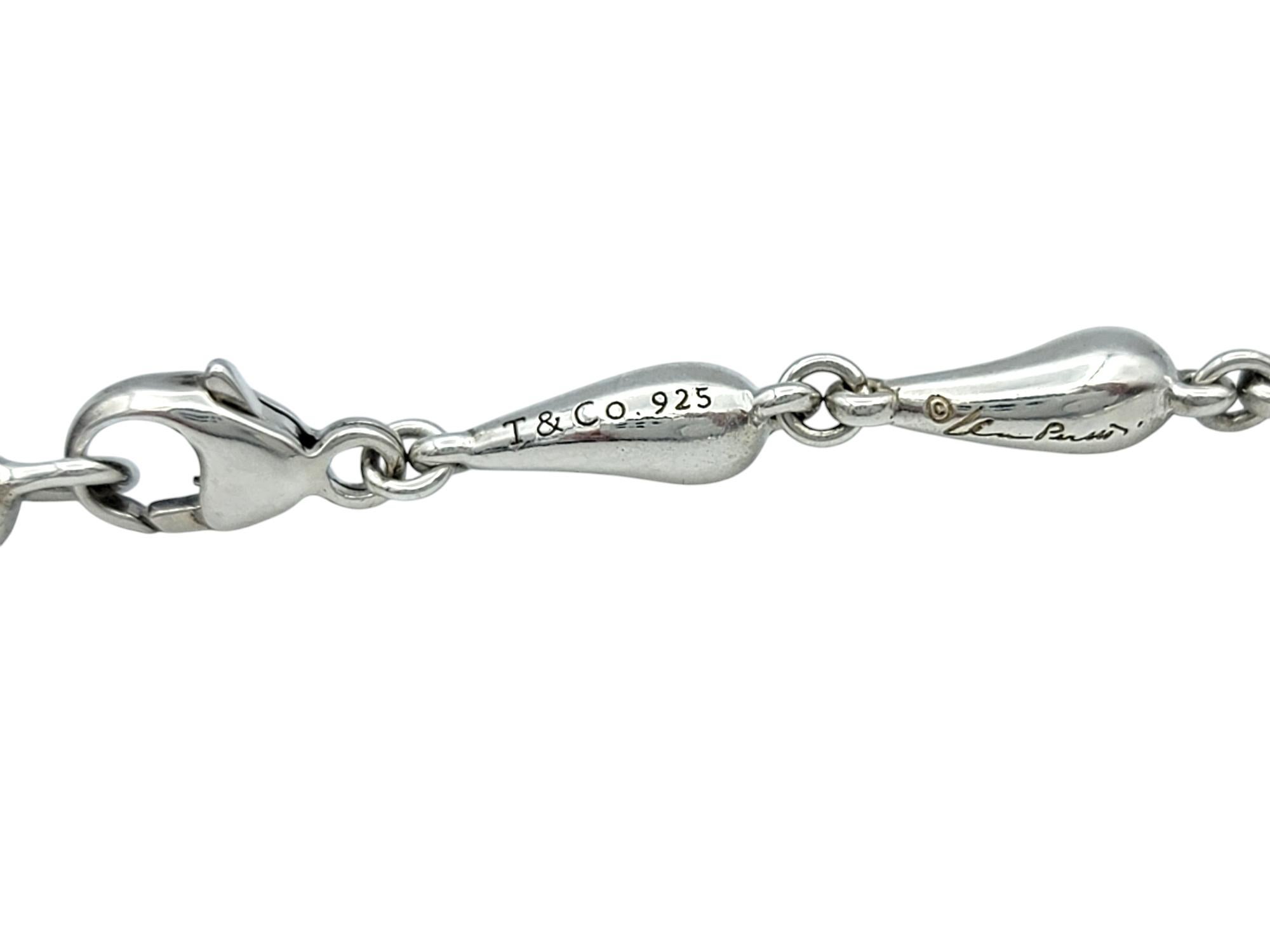 Tiffany & Co. Elsa Peretti Teardrop Link Necklace in Polished Sterling Silver 2