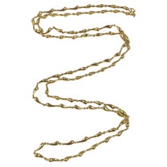 Tiffany & Co. Elsa Peretti Teardrop Opera Länge Gelbgold Halskette