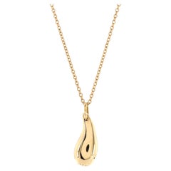 Tiffany & Co. Elsa Peretti Teardrop Pendant Necklace 18k Yellow Gold