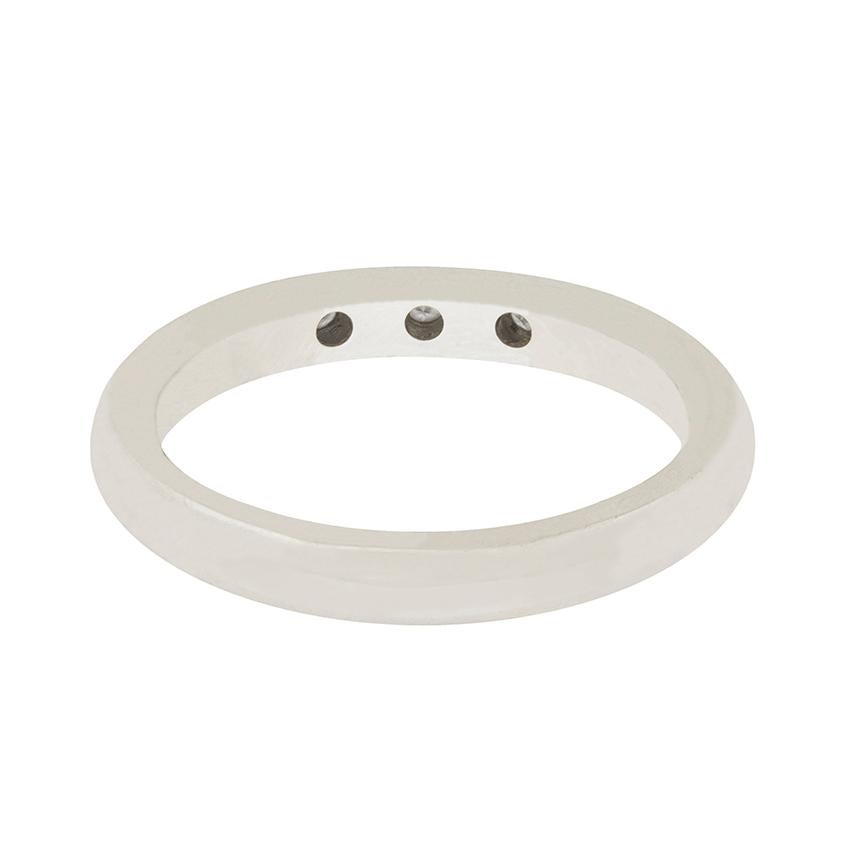 Tiffany & Co. Elsa Peretti Three Diamond Wedding Band In Excellent Condition For Sale In London, GB