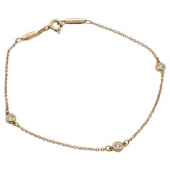 Tiffany & Co. Elsa Peretti Three Diamonds By The Yard Rose Gold Bracelet