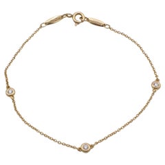 Tiffany & Co. Elsa Peretti Three Diamonds By The Yard Rose Gold Bracelet