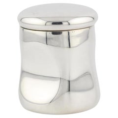 Tiffany & Co. Elsa Peretti Thumbprint Sterling Silver Pill Box Pillbox