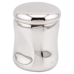 Tiffany & Co. Pastillero Elsa Peretti de plata de ley con huella del pulgar Pastillero