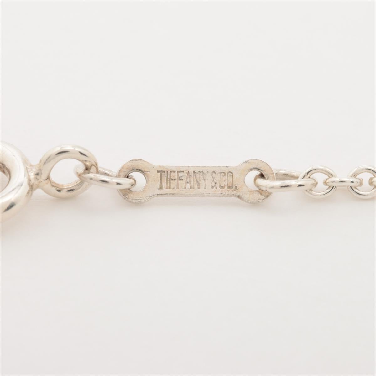Tiffany & Co. Elsa Peretti Triple Heart Station Necklace Silver For Sale 1