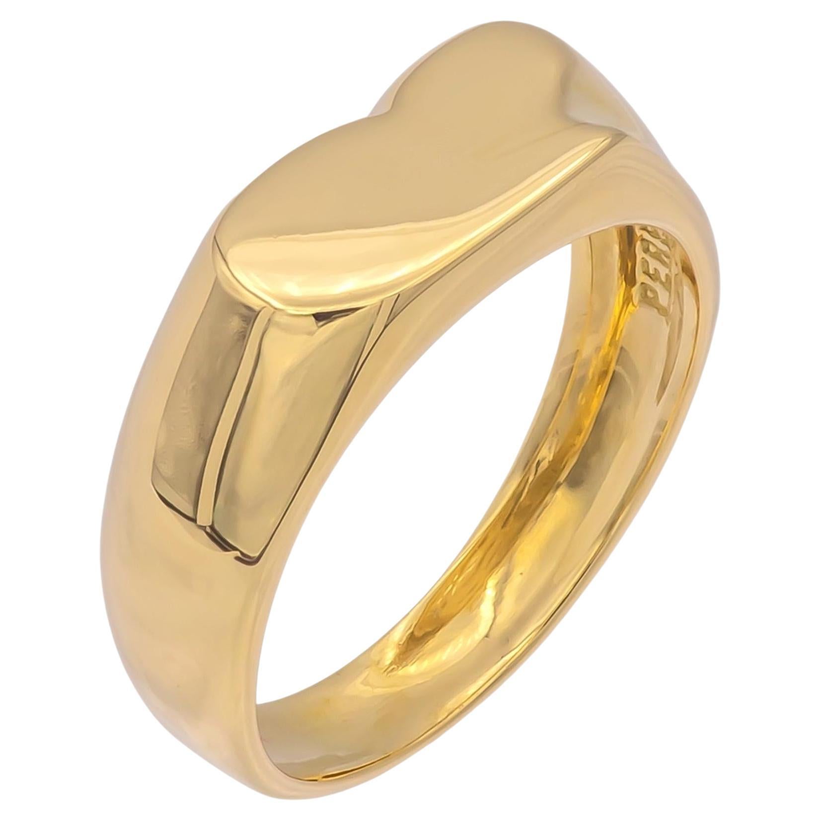 Tiffany 
Co. Elsa Peretti Vintage 18K Yellow Gold Full Heart Ring