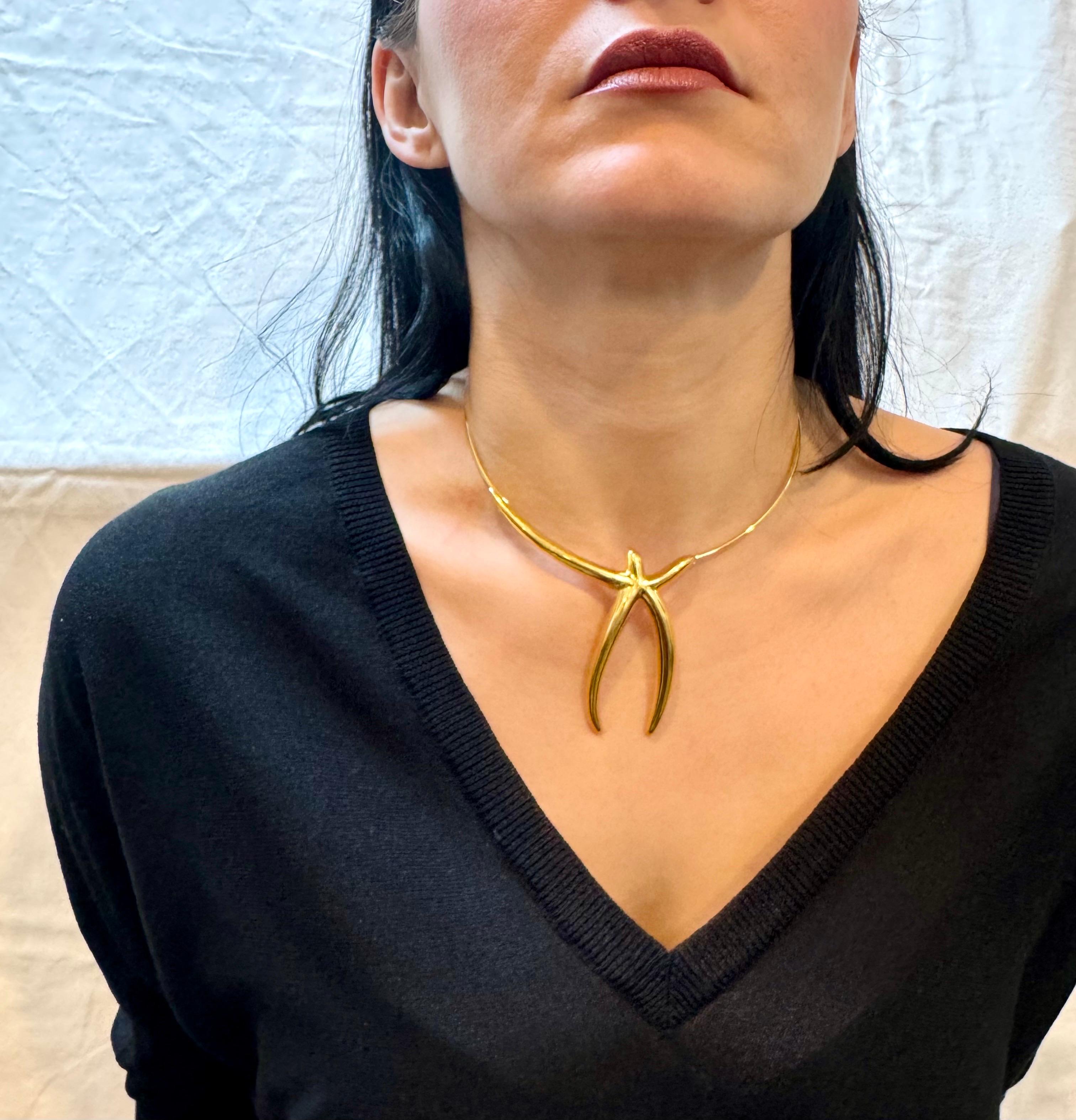 Tiffany & Co Elsa Peretti Vintage Choker/ Halskette, 18K Gelbgold 49 gm im Angebot 6