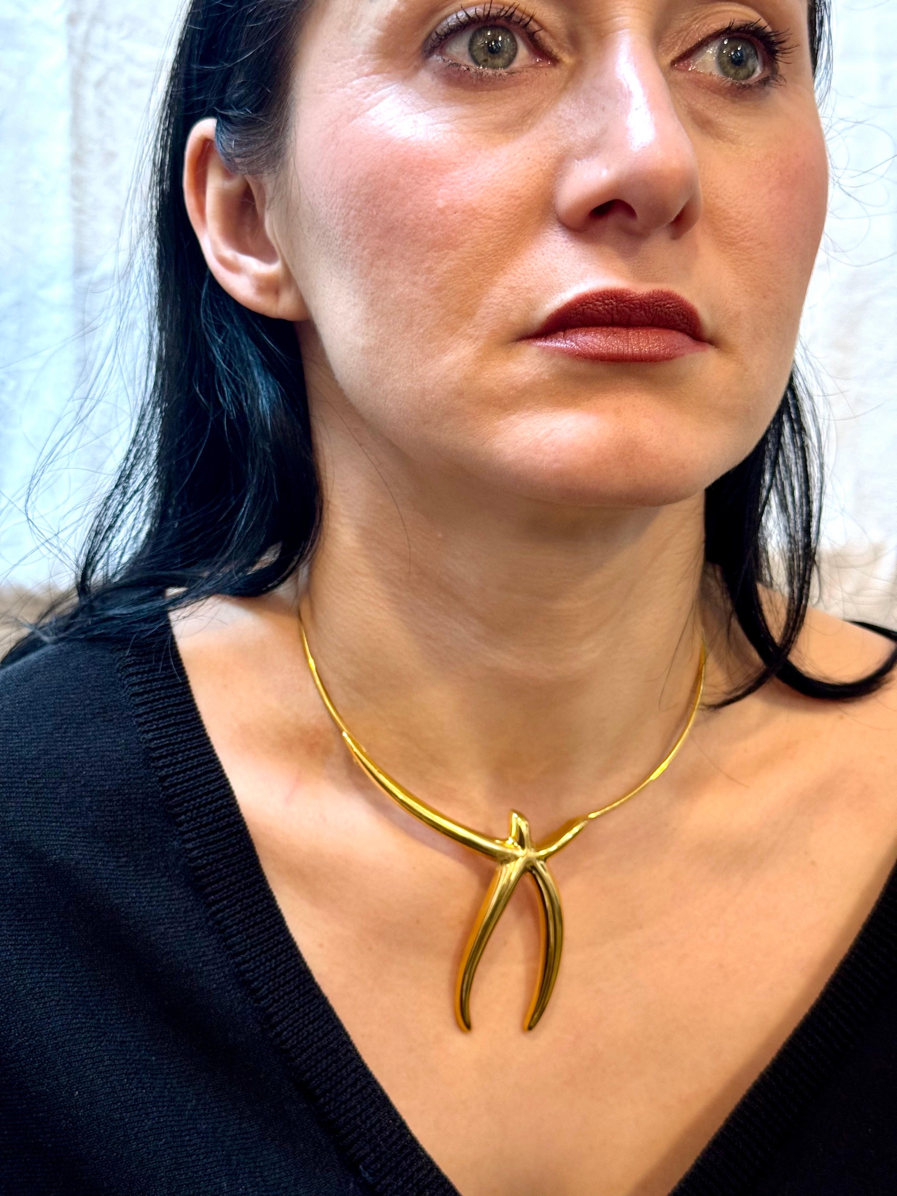 Tiffany & Co Elsa Peretti Vintage Choker/ Halskette, 18K Gelbgold 49 gm im Angebot 7