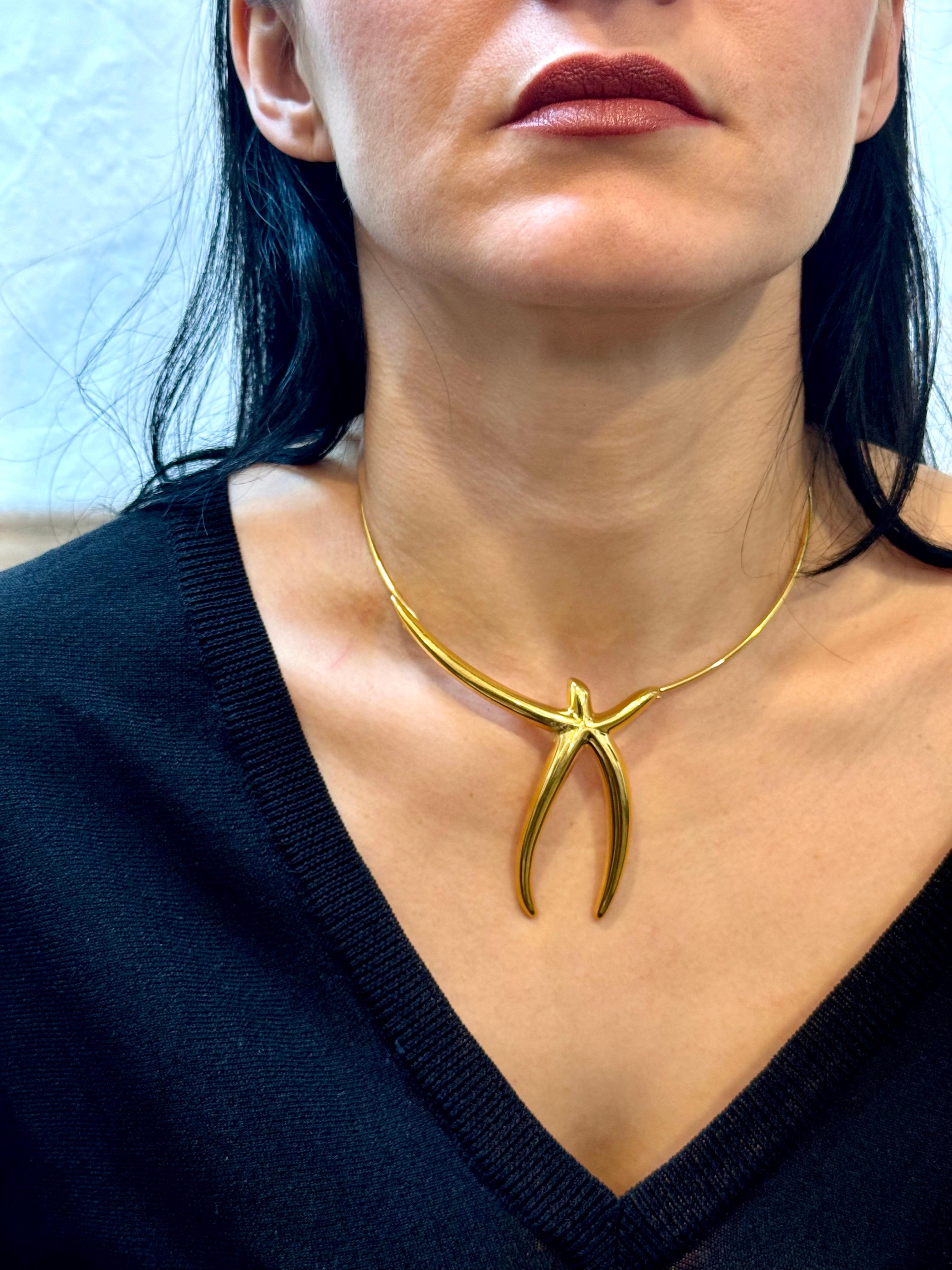 Tiffany & Co Elsa Peretti Vintage Choker/ Halskette, 18K Gelbgold 49 gm im Angebot 8