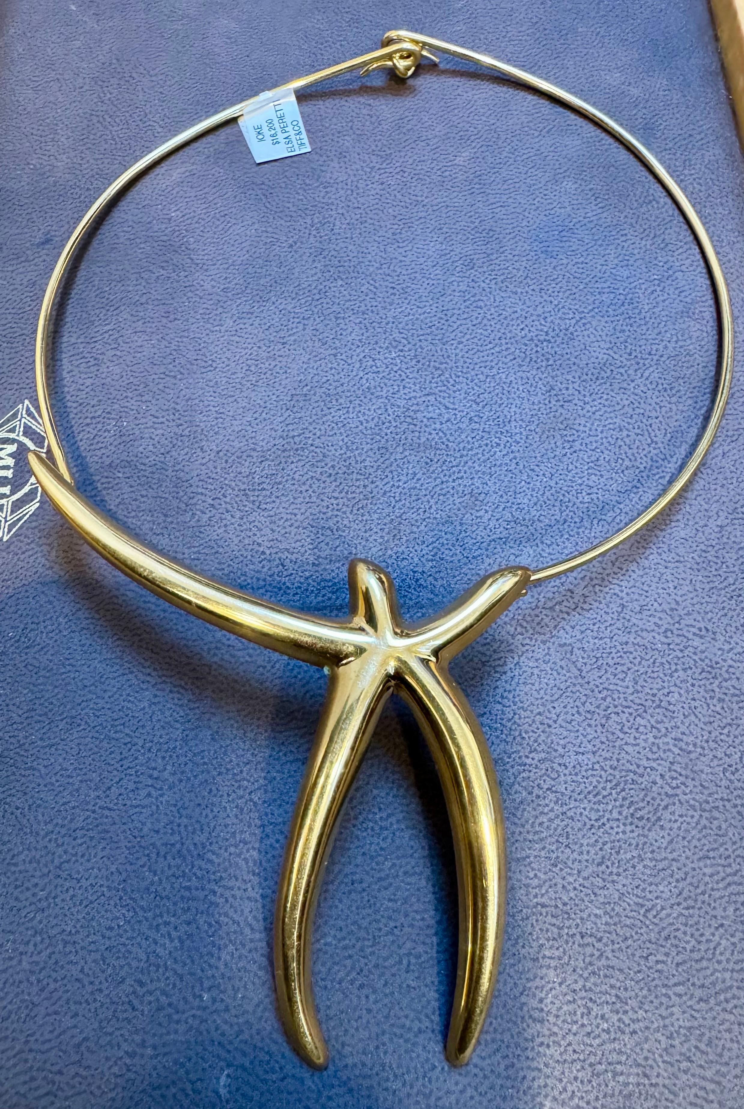 Tiffany & Co Elsa Peretti Vintage Choker/ Halskette, 18K Gelbgold 49 gm Damen im Angebot