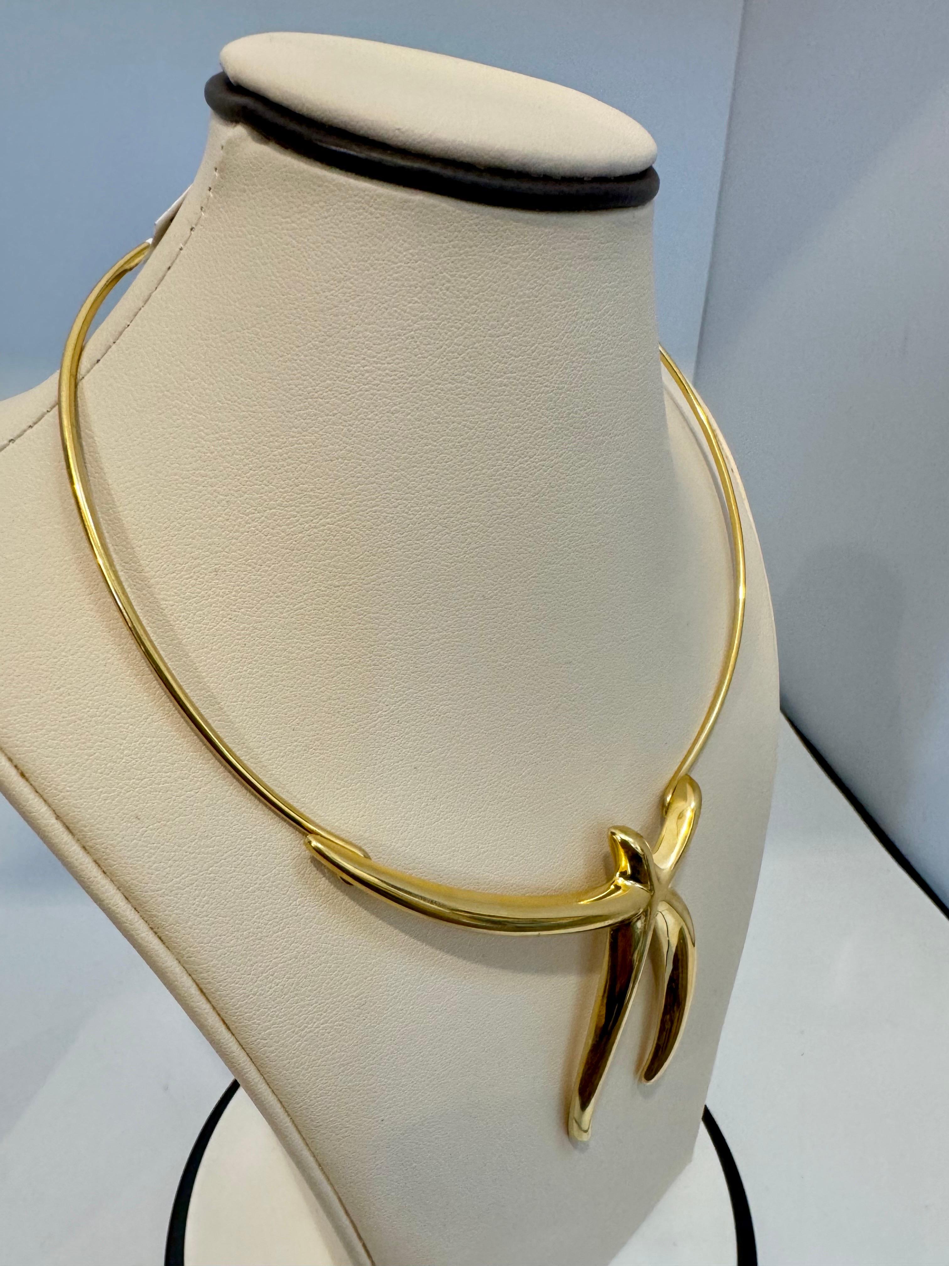 Tiffany & Co Elsa Peretti Vintage Choker/ Halskette, 18K Gelbgold 49 gm im Angebot 1