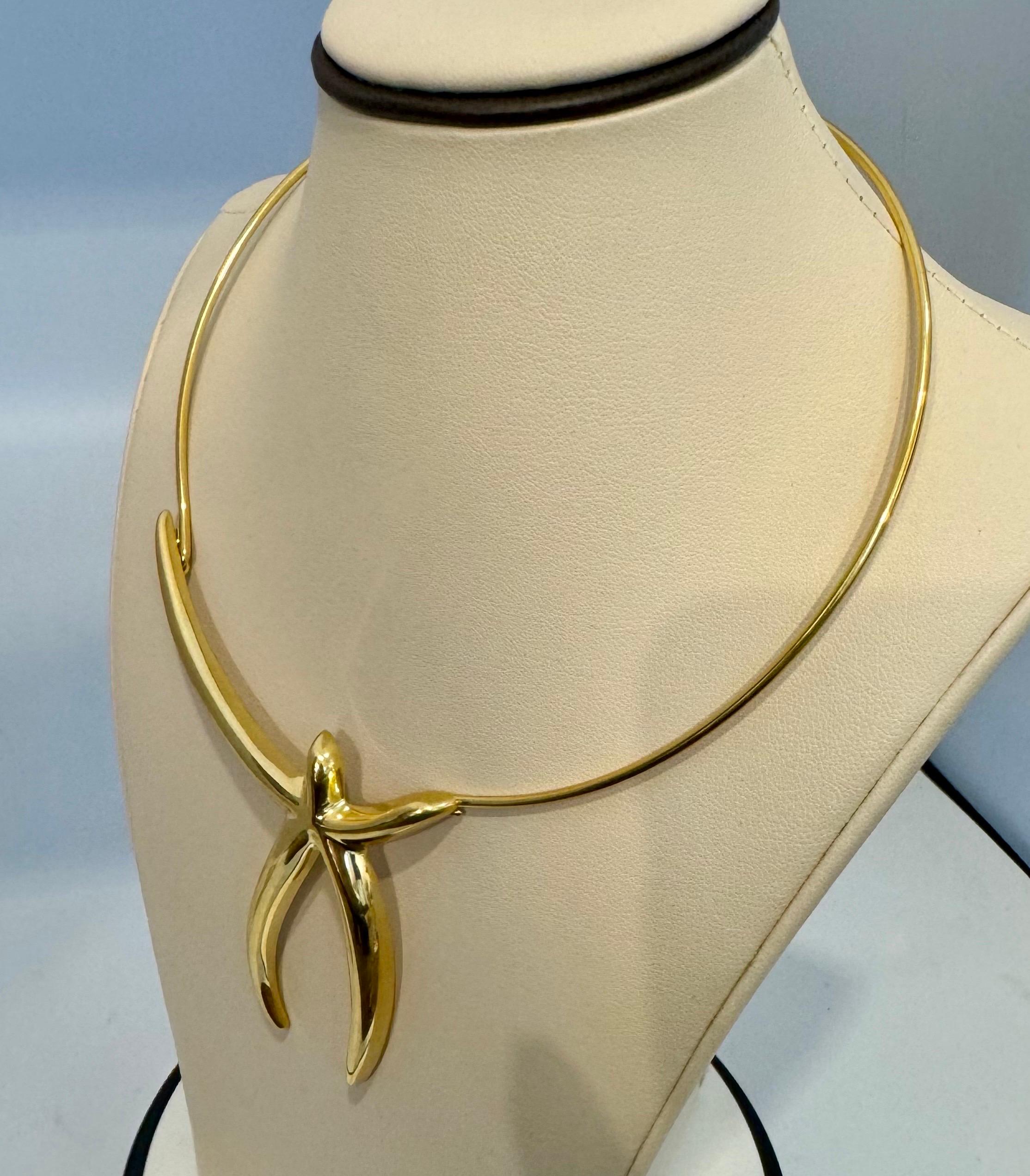 Tiffany & Co Elsa Peretti Vintage Choker/ Halskette, 18K Gelbgold 49 gm im Angebot 2
