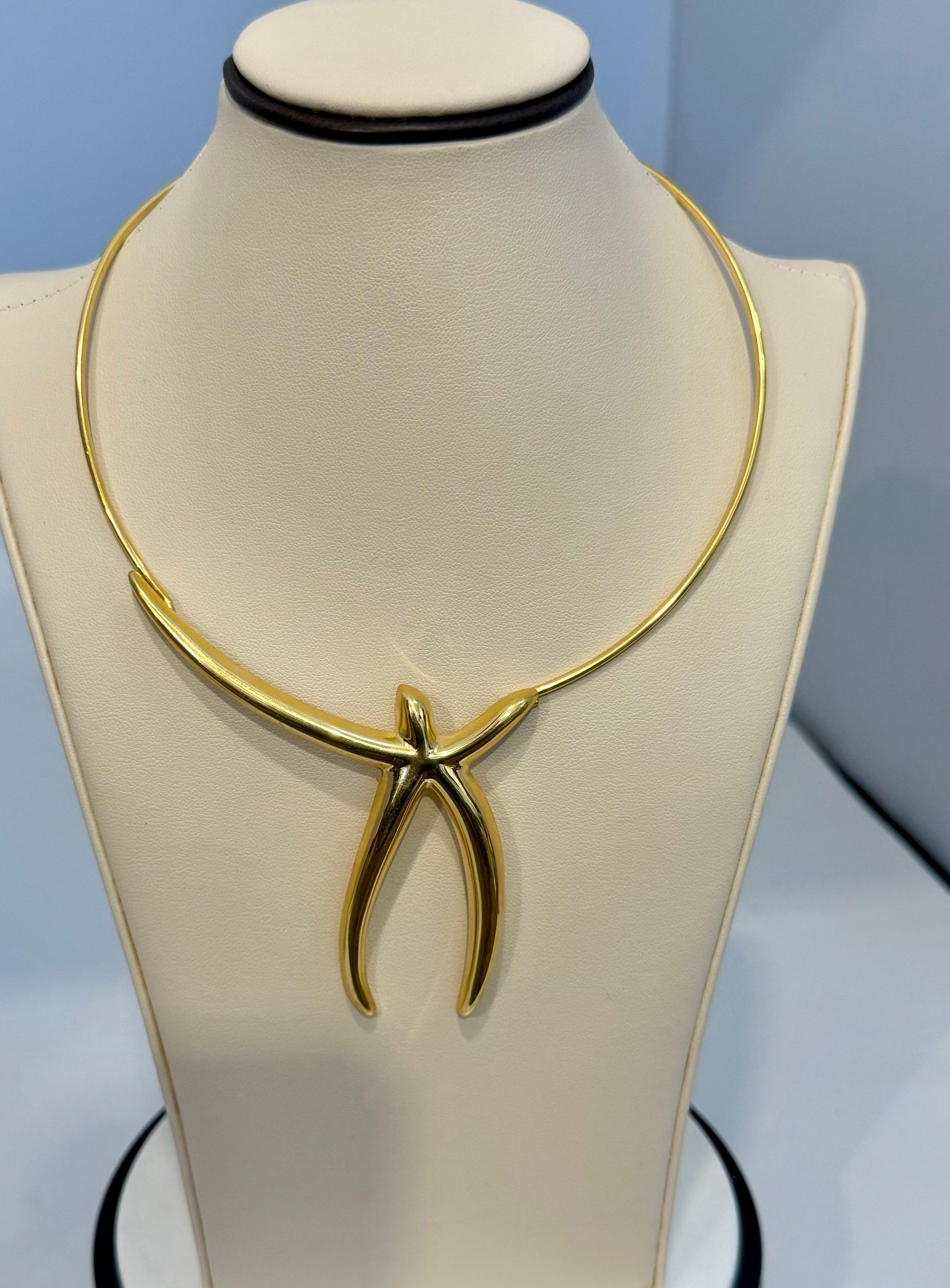 Tiffany & Co Elsa Peretti Vintage Choker/ Halskette, 18K Gelbgold 49 gm im Angebot 3