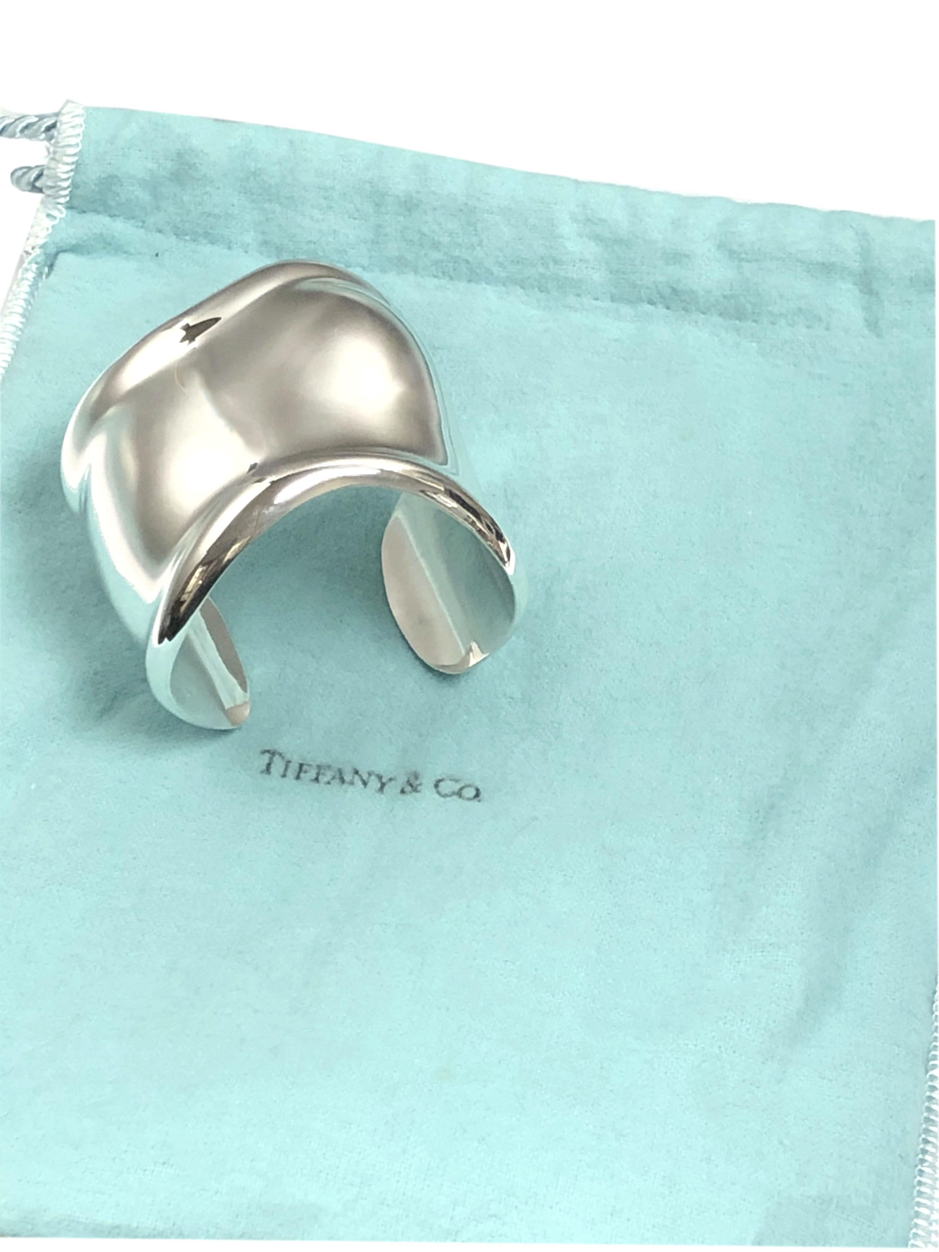 Women's Tiffany & Co. Elsa Peretti Vintage large Silver Bone Cuff Bracelet