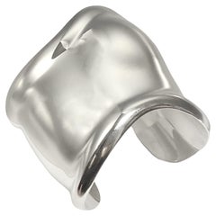 Tiffany & Co. Elsa Peretti Vintage large Silver Bone Cuff Bracelet