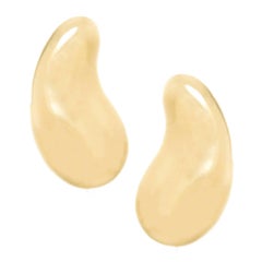 Tiffany & Co. Elsa Peretti vintage Large Yellow Gold Bean Earrings