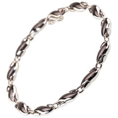 Tiffany & Co. Elsa Peretti Bracelet vintage à maillons en forme d'hippocampe en argent sterling