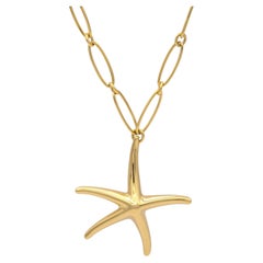 Tiffany & Co. Elsa Peretti Vintage Starfish Pendant Necklace in 18K Yellow Gold