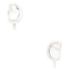 Tiffany & Co. Elsa Peretti Vintage Sterling Silver Bean Clip On Earrings