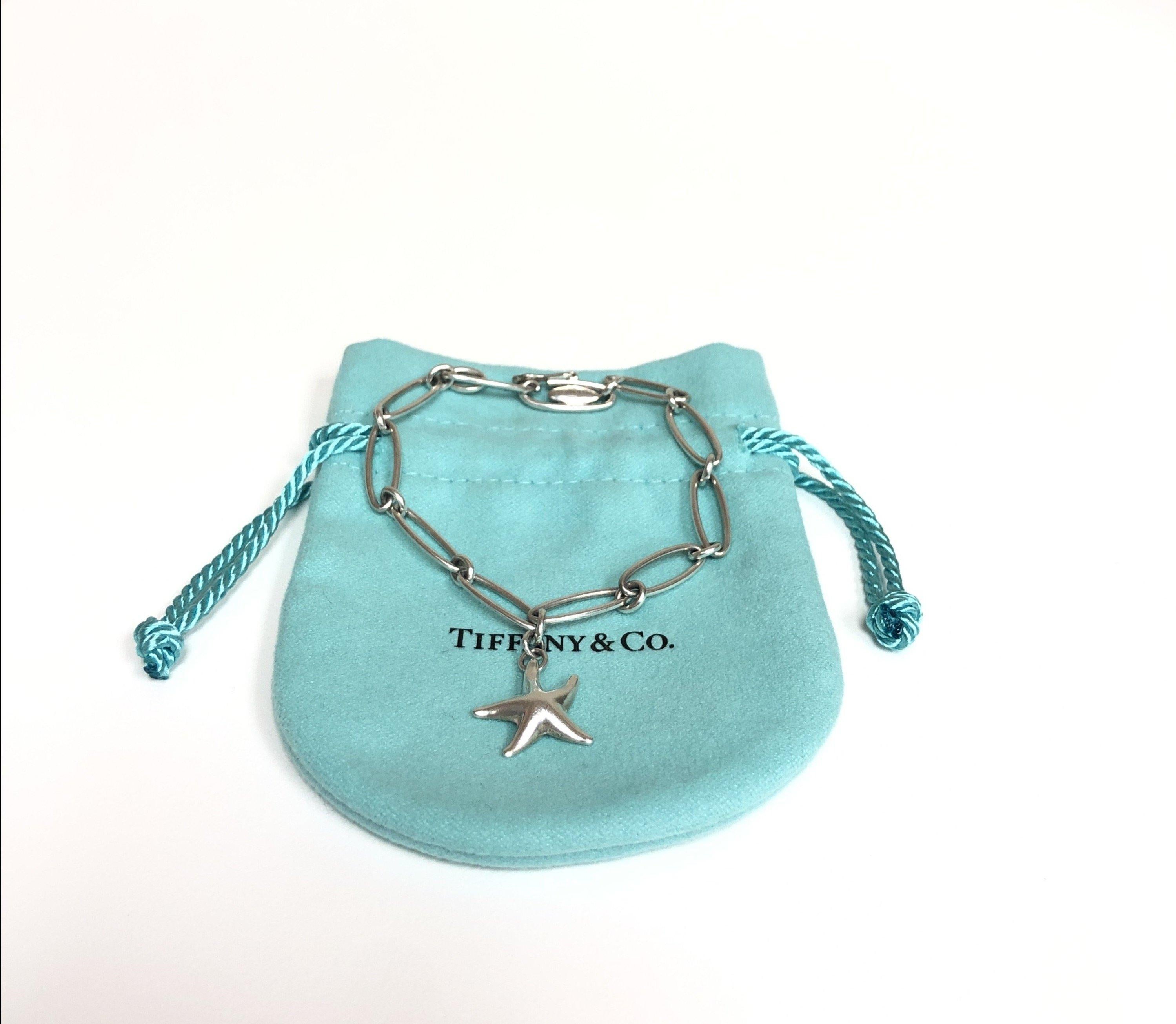 Contemporary Tiffany & Co. Elsa Peretti Vintage Sterling Silver Starfish Charm Bracelet, 7.5
