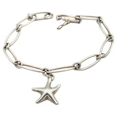 Tiffany & Co. Elsa Peretti Vintage Sterling Silver Starfish Charm Bracelet, 7.5"