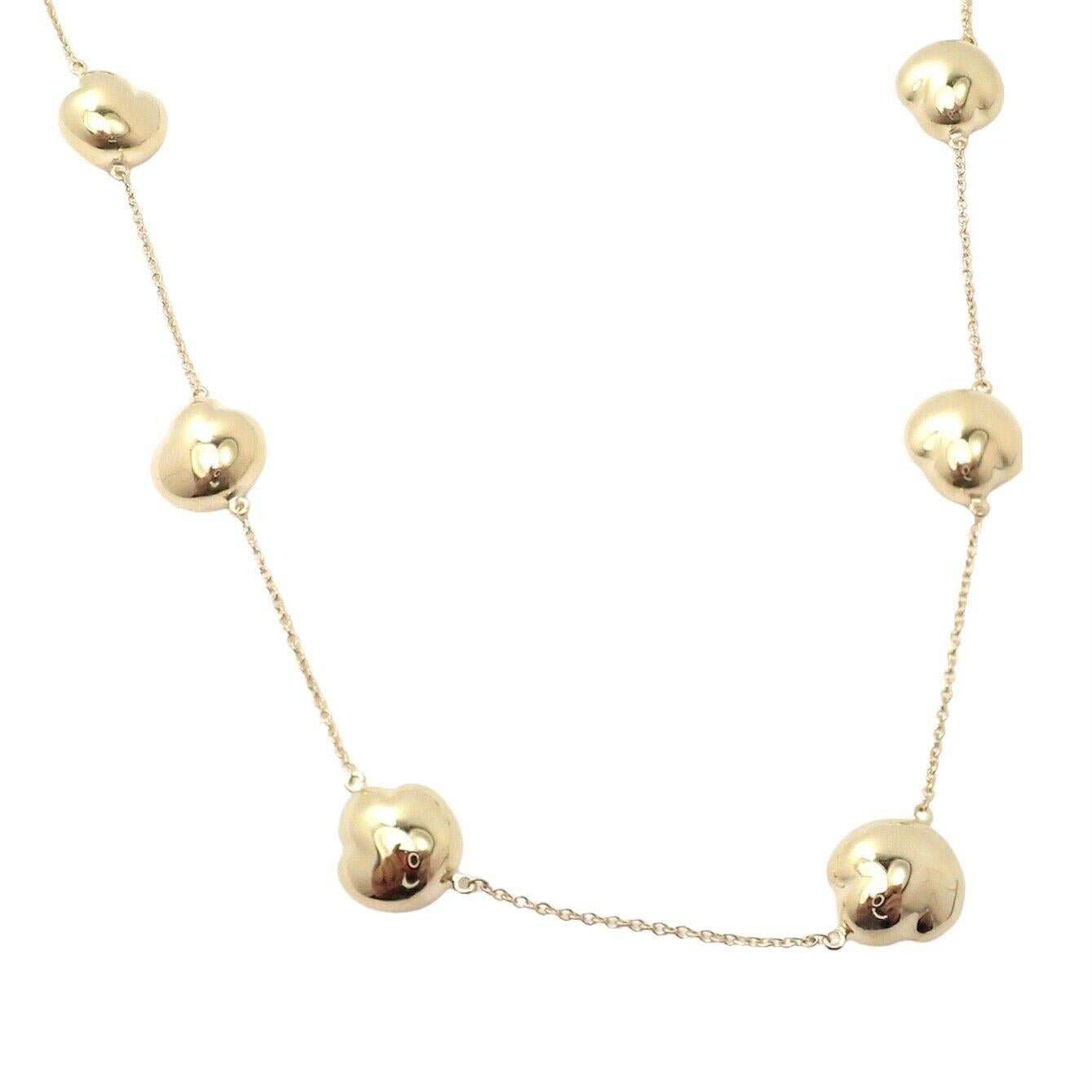 18k Yellow Gold Bean Necklace by Elsa Peretti for Tiffany & Co.
Details:
Length: 14.5