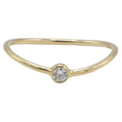 Tiffany & Co. Elsa Peretti Wave 18 Karat Yellow Gold Natural Diamond Band Ring