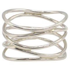Tiffany & Co. Elsa Peretti Wave 5 Row Sterling Silver Band Ring