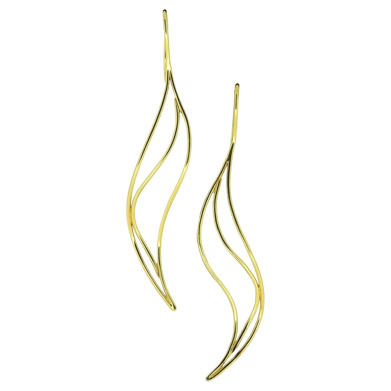 Tiffany 
Co Elsa Peretti Wave Earrings For Sale