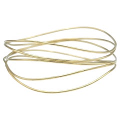 Tiffany & Co. Elsa Peretti Wave Five-Row Wire Bangle Bracelet 18K Yellow Gold