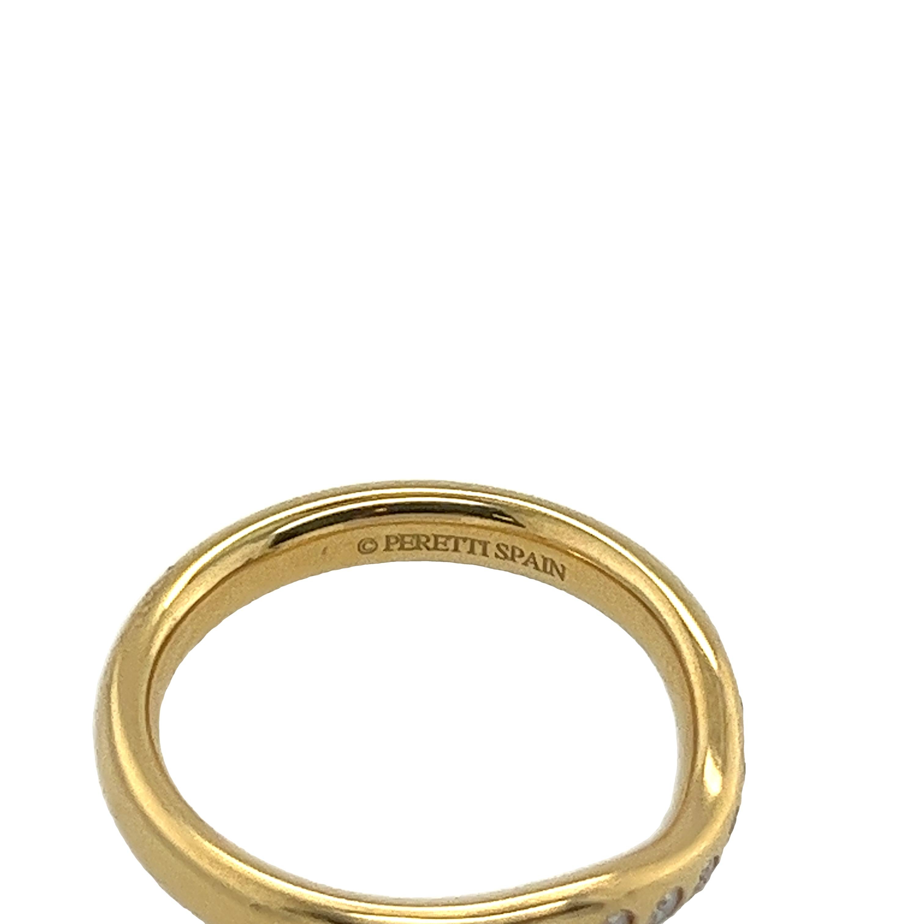 Tiffany & Co. Elsa Peretti Wedding Band Set With 9 Diamonds in 18ct Yellow Gold For Sale 1