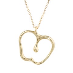 Tiffany & Co. Elsa Peretti Yellow Gold Apple Pendant Necklace