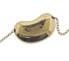 Tiffany & Co. Elsa Peretti Yellow Gold Bean Necklace Necklace