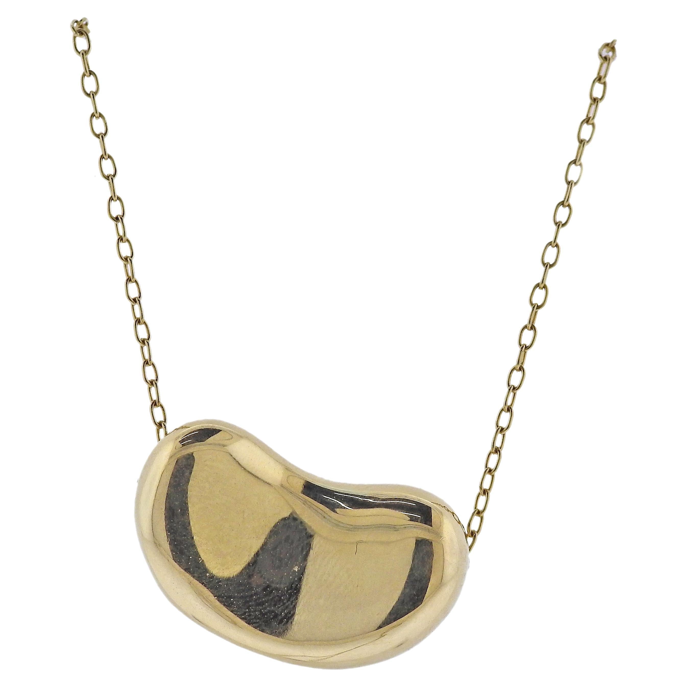 Tiffany & Co. Elsa Peretti Yellow Gold Bean Necklace Necklace