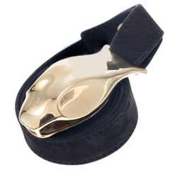 Tiffany & Co. Elsa Peretti Yellow Gold Leather Snake Belt