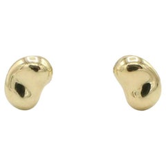 Tiffany & Co. Elsa Peretti Yellow Gold Mini Bean Stud Earrings