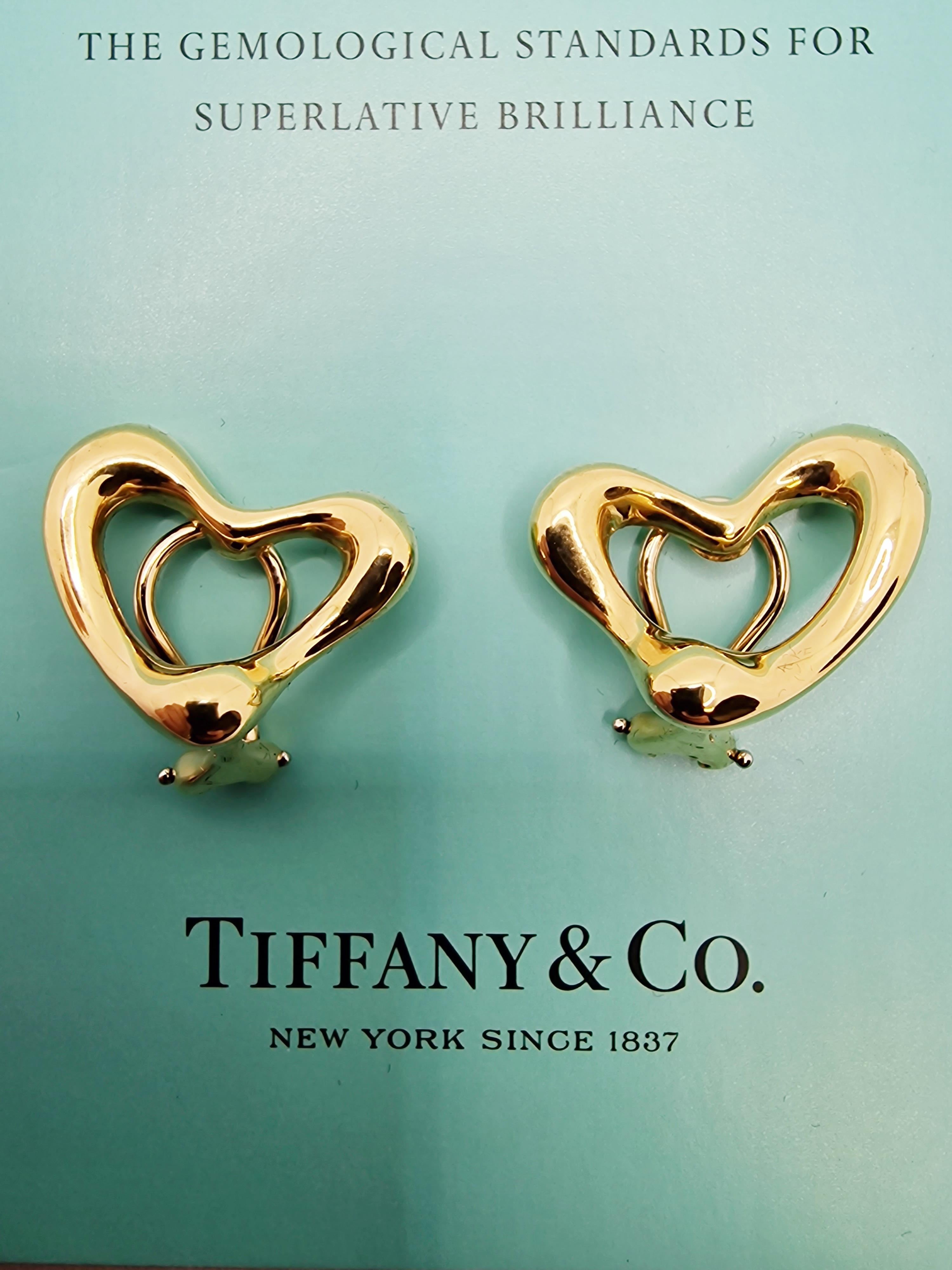 Tiffany & Co. Elsa Peretti Yellow Gold Earrings.