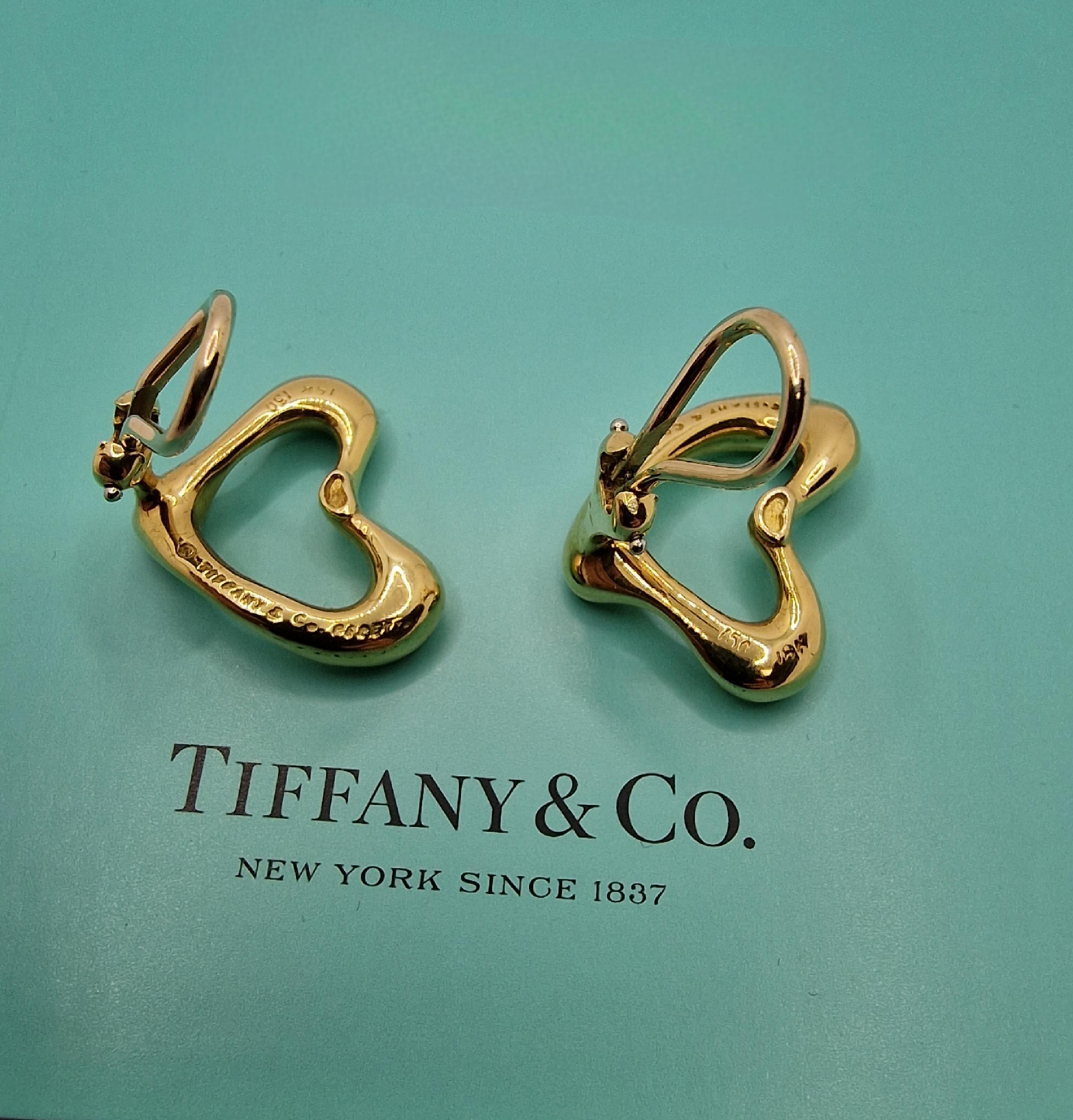 Tiffany Open Heart Earrings