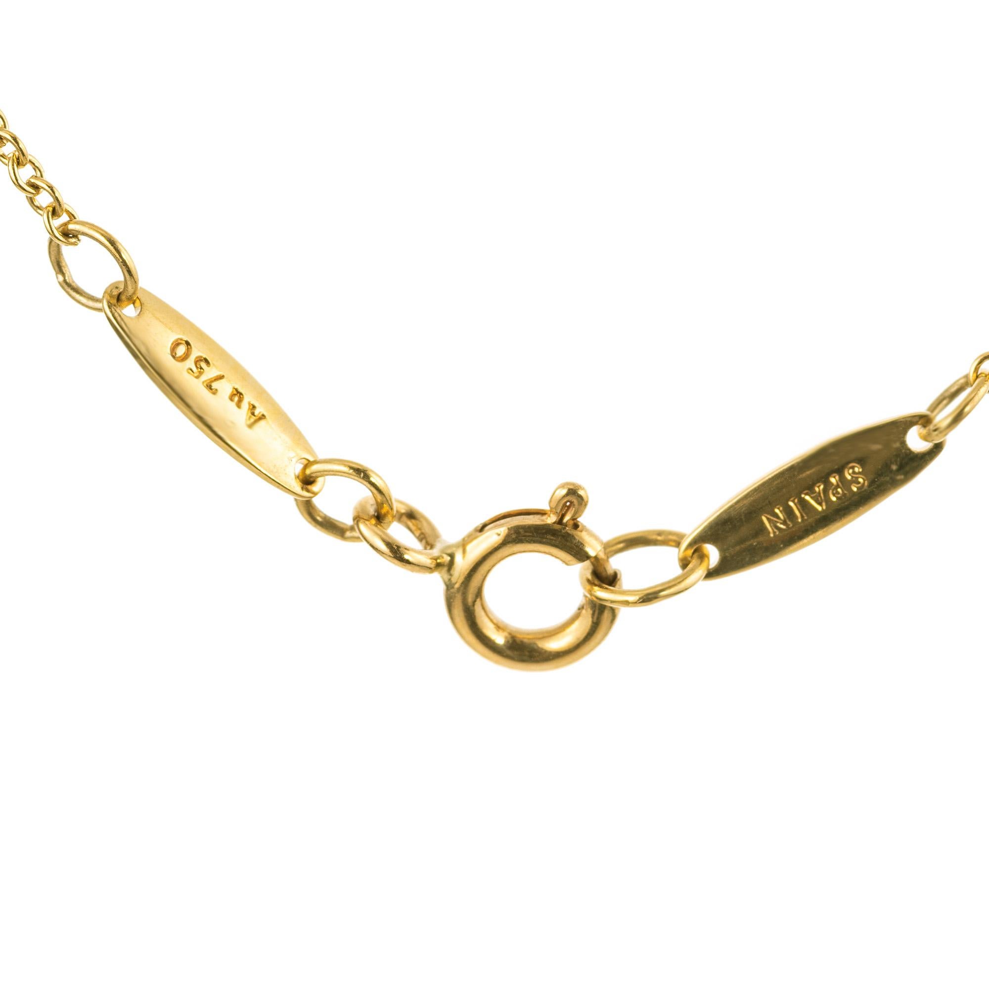 Tiffany & Co. Elsa Peretti Halskette mit offenem Herzanhänger aus Gelbgold im Angebot 2