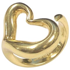 Tiffany & Co. Elsa Peretti Yellow Gold Open Heart Ring